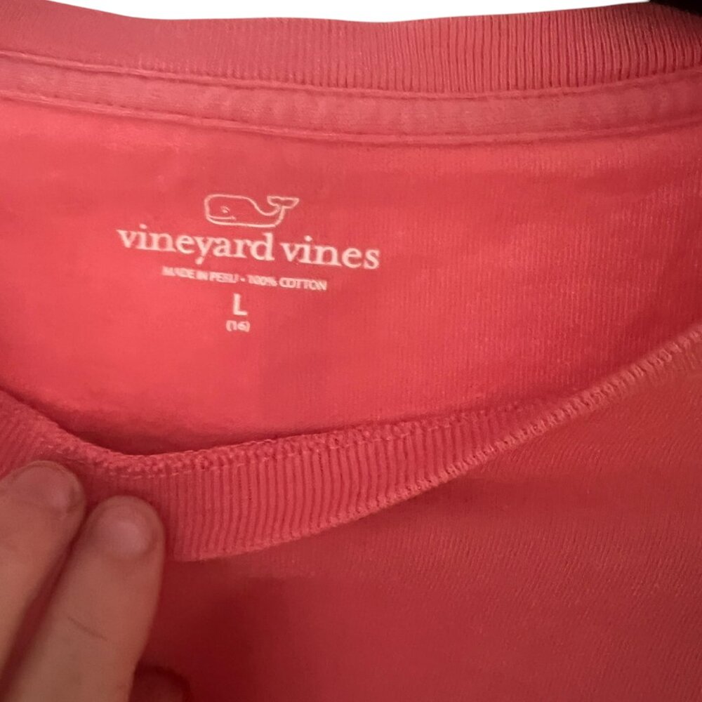Kid's Vineyard Vines Football‎ One Pocket Long Sleeve T-Shirt Size 14 Large - Picture 3 of 3